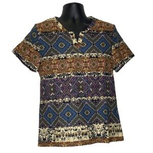 NWT ZYFGfree Geometric Aztec Inspired Shirt (Size:XL, Color:Multi)